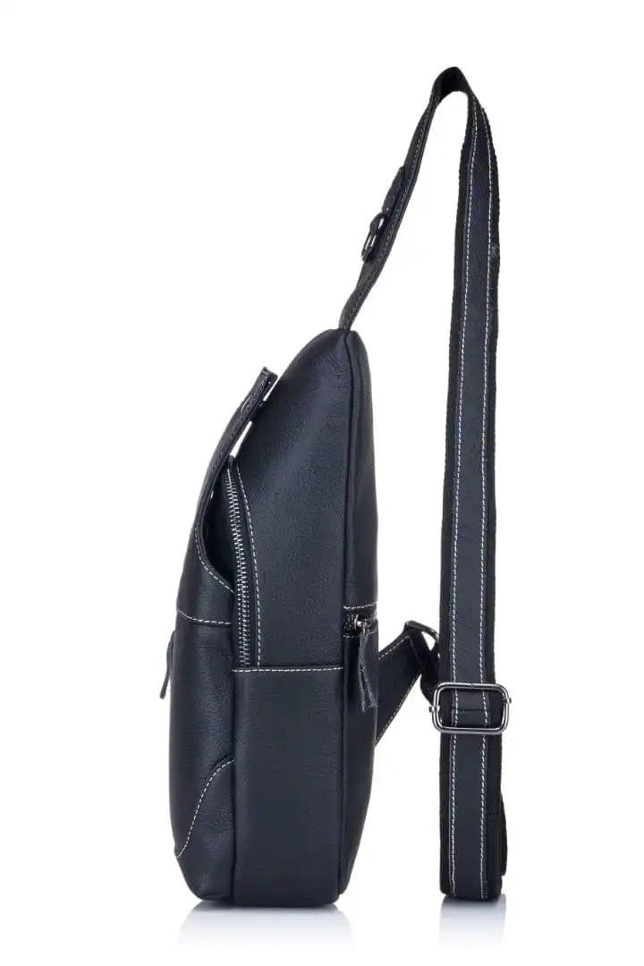 Δερμάτινο τσαντάκι crossbody Bull Captain XB 019 μαύρο