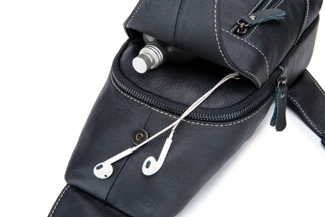 Δερμάτινο τσαντάκι crossbody Bull Captain XB 019 μαύρο