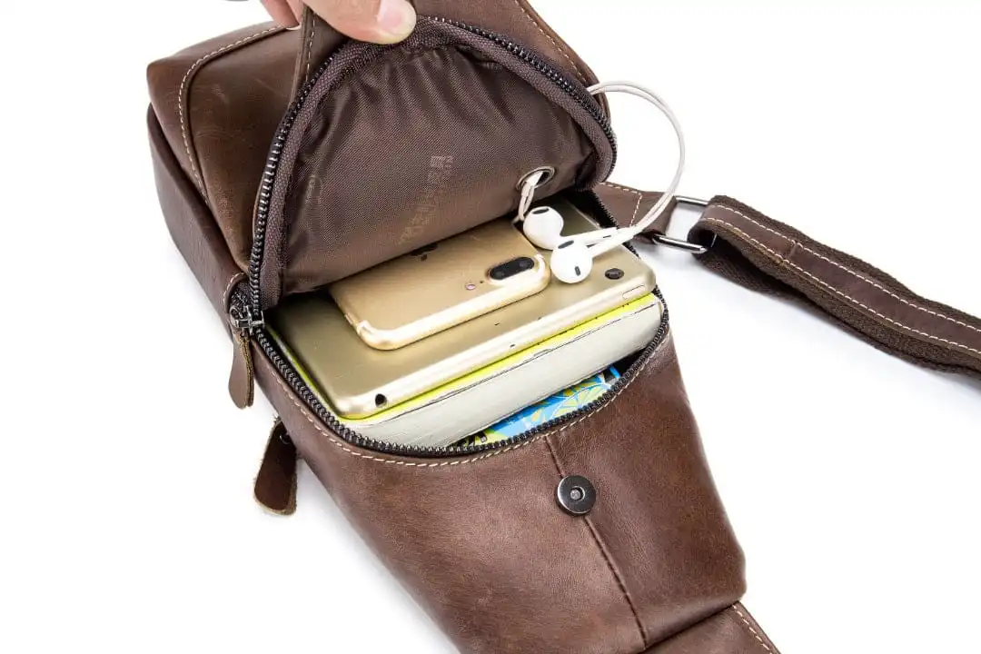 Δερμάτινο τσαντάκι crossbody Bull Captain XB 019 καφέ