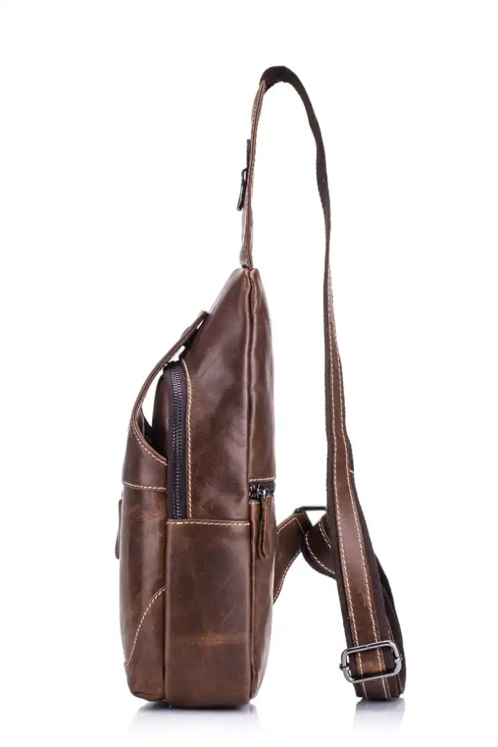 Δερμάτινο τσαντάκι crossbody Bull Captain XB 019 καφέ