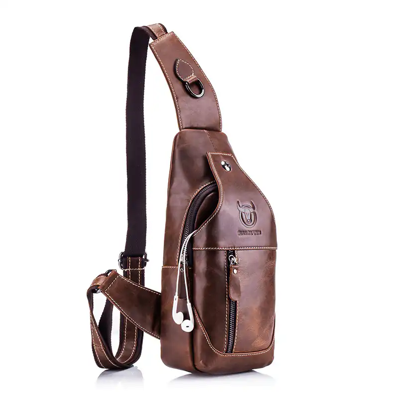 Δερμάτινο τσαντάκι crossbody Bull Captain XB 019 καφέ