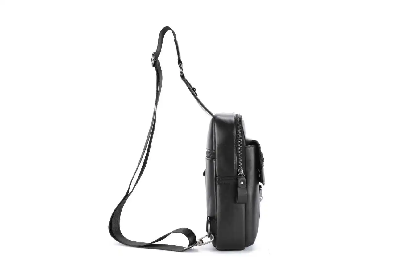 Δερμάτινο Τσαντάκι Στήθους Bull Captain XB 096 μαύρο