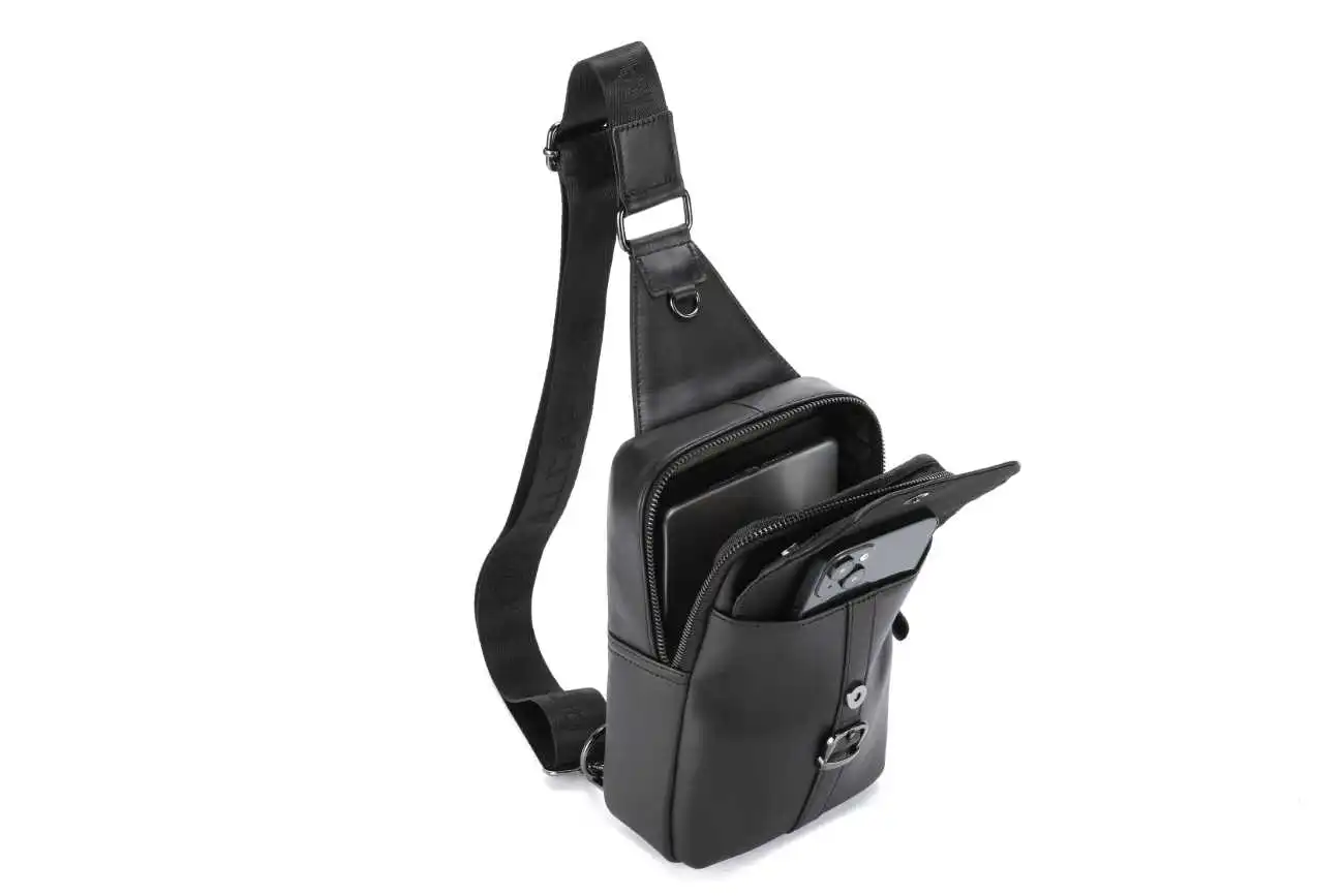 Δερμάτινο Τσαντάκι Στήθους Bull Captain XB 096 μαύρο