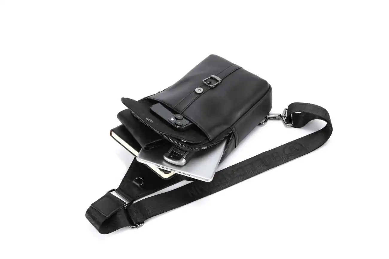 Δερμάτινο Τσαντάκι Στήθους Bull Captain XB 096 μαύρο