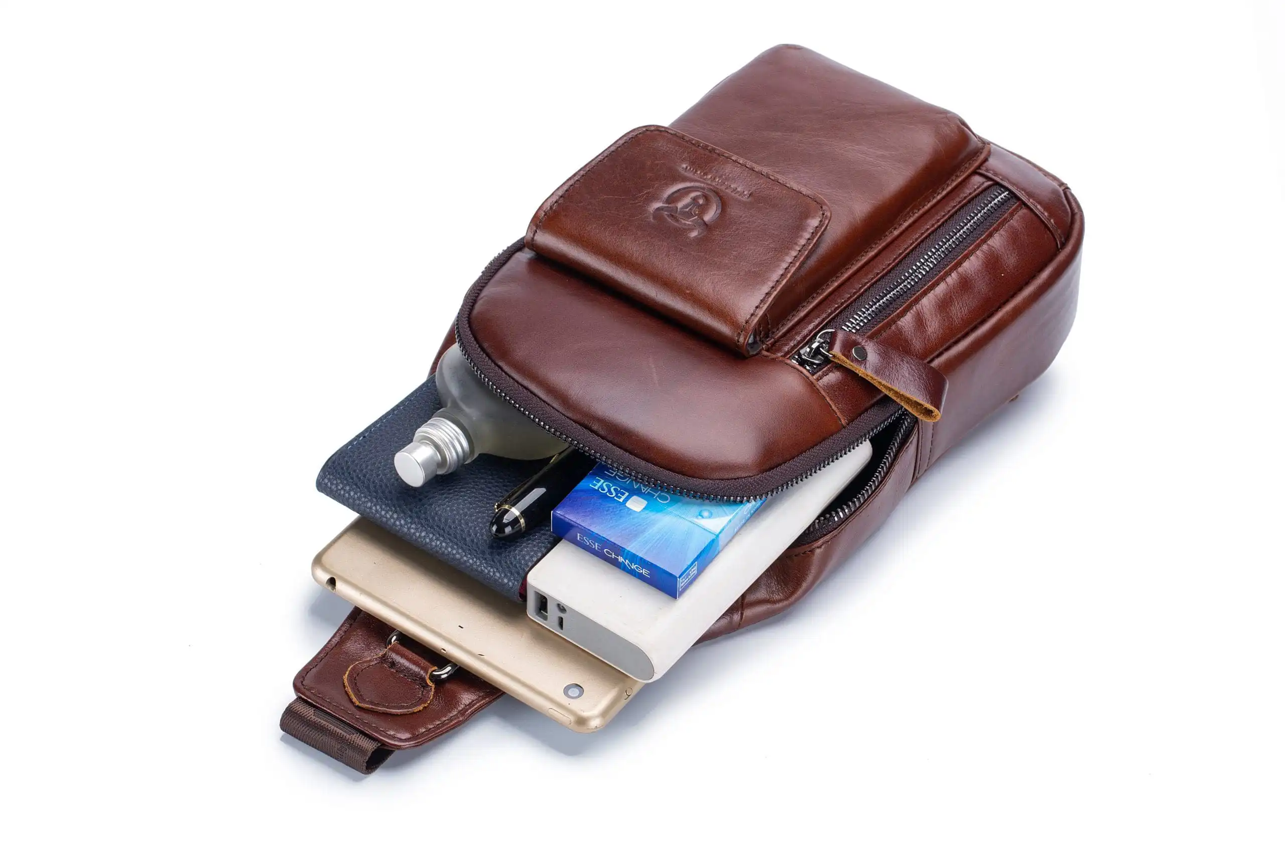 Δερμάτινο τσαντάκι body Bull Captain XB 121 καφέ