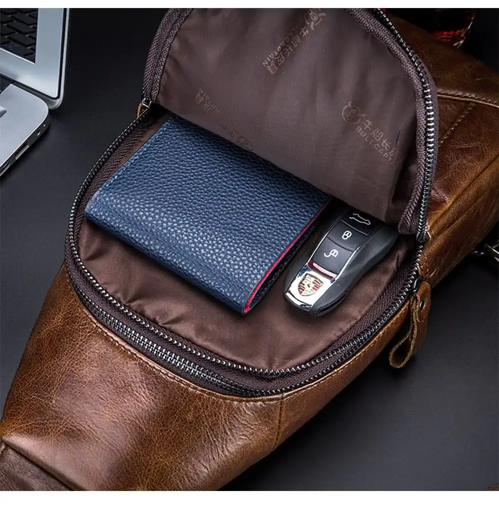 Δερμάτινο τσαντάκι body Bull Captain XB 126 καφέ