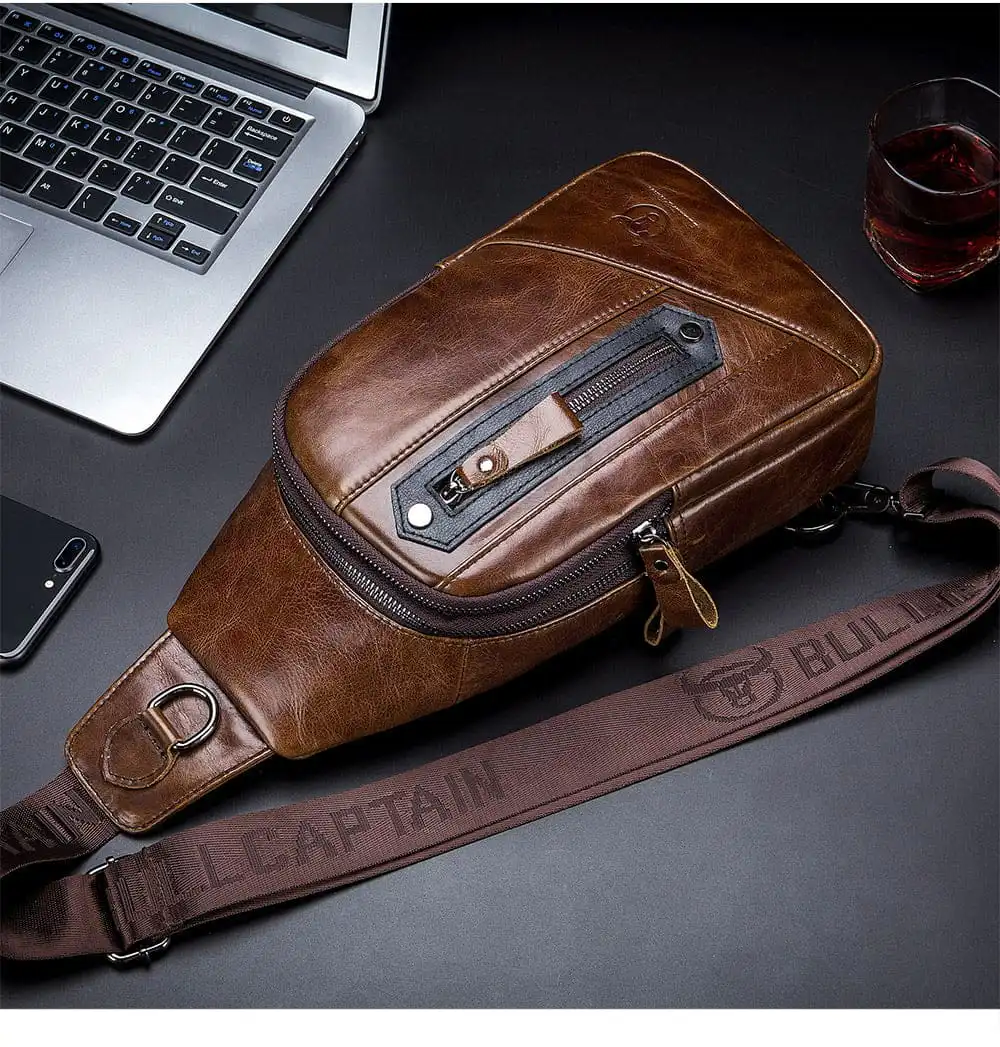 Δερμάτινο τσαντάκι body Bull Captain XB 126 καφέ