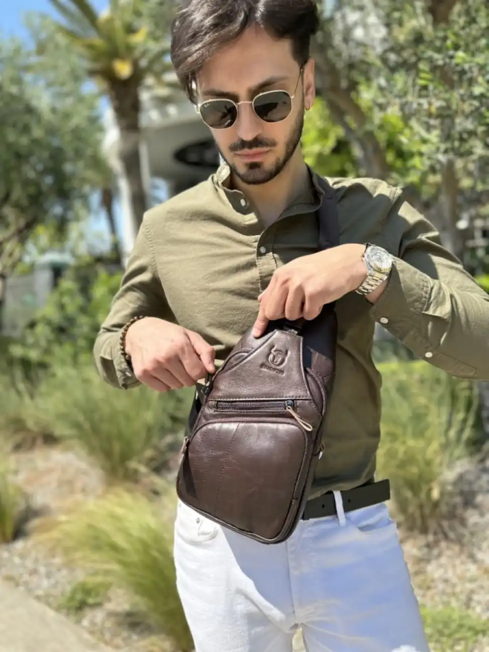 Δερμάτινο τσαντάκι body Bull Captain XB 105 μαύρο