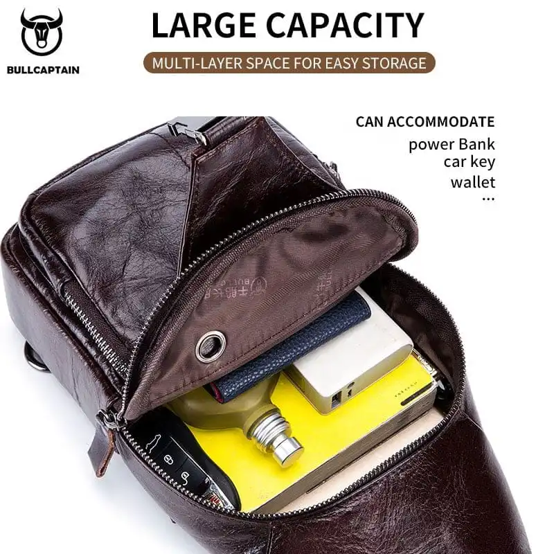 Δερμάτινο τσαντάκι body Bull Captain XB 105 μαύρο