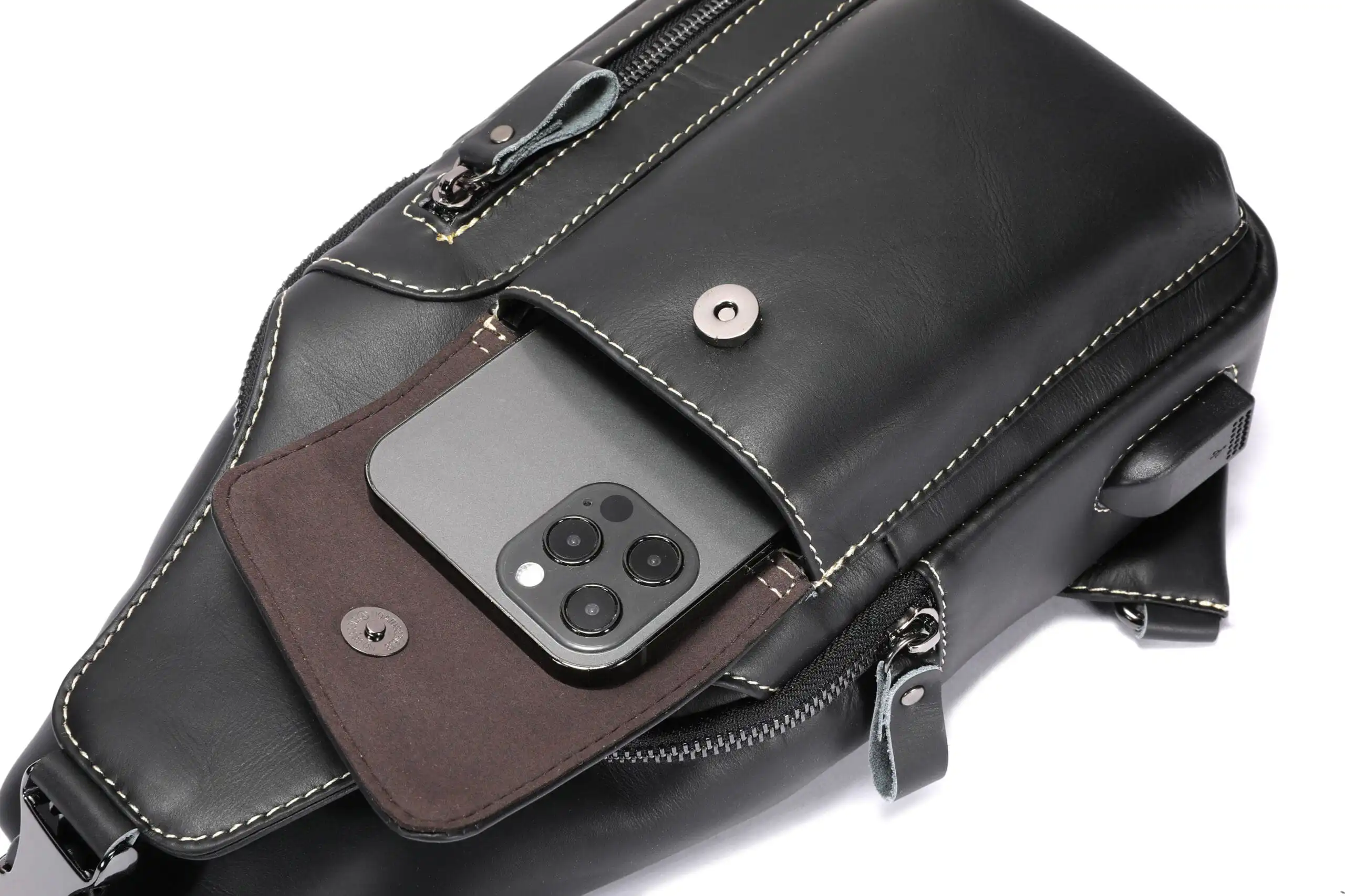 Δερμάτινο τσαντάκι body Bull Captain XB 128 μαύρο