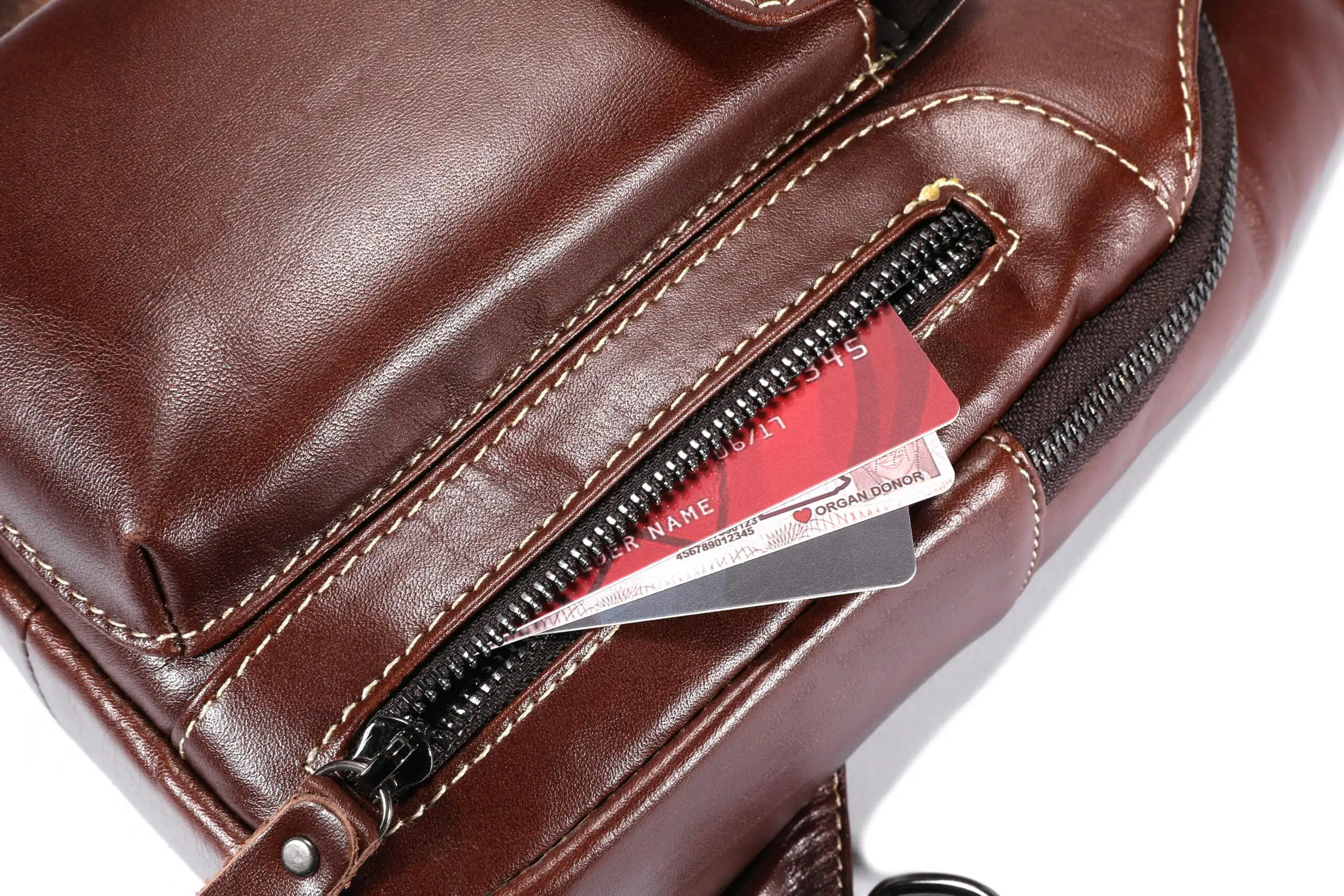 Δερμάτινο τσαντάκι body Bull Captain XB 128 σκούρο καφέ