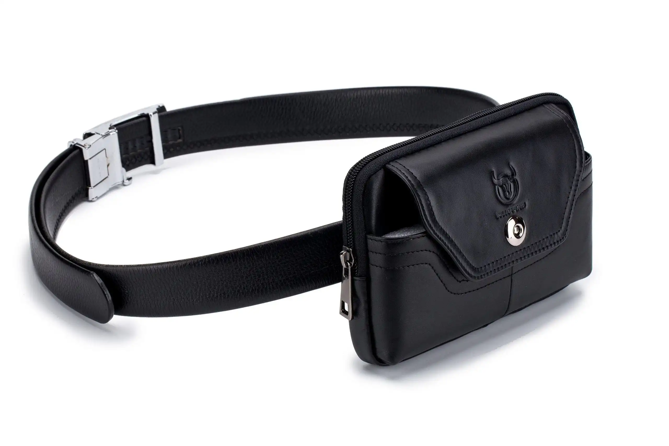 Δερμάτινο τσαντάκι μέσης (ζώνης) Bull Captain YB 04 μαύρο