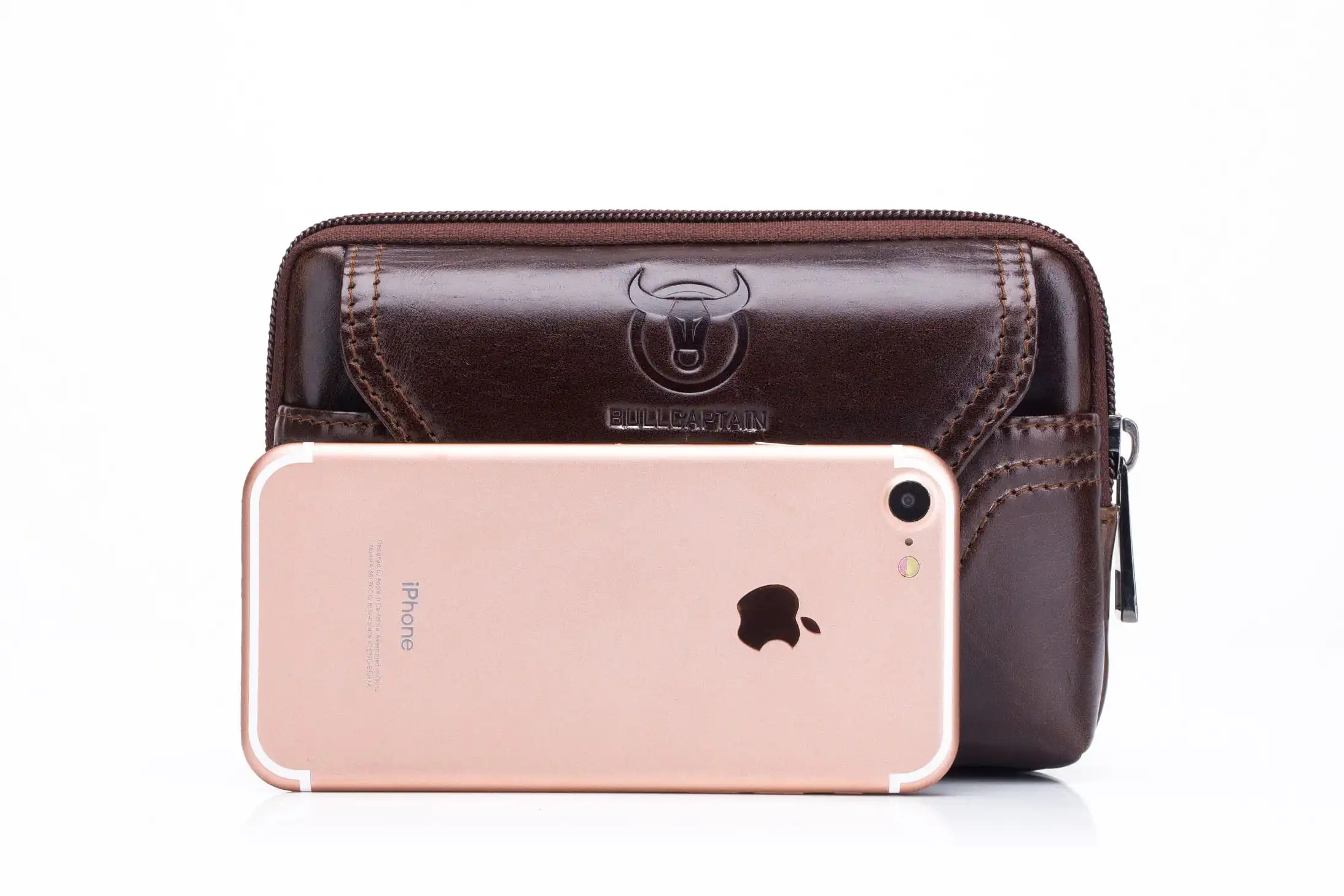 Δερμάτινο τσαντάκι μέσης (ζώνης) Bull Captain YB 04 σκούρο καφέ