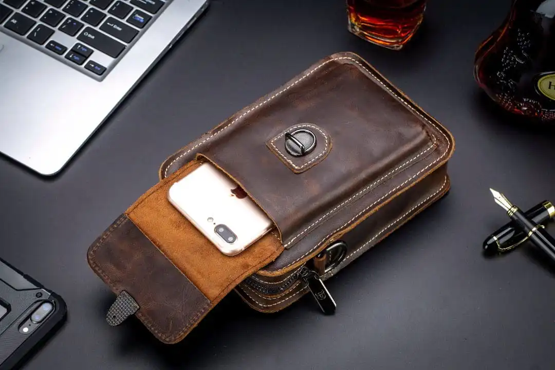 Δερμάτινο τσαντάκι ώμου/Μέσης Bull Captain YB 075 καφέ