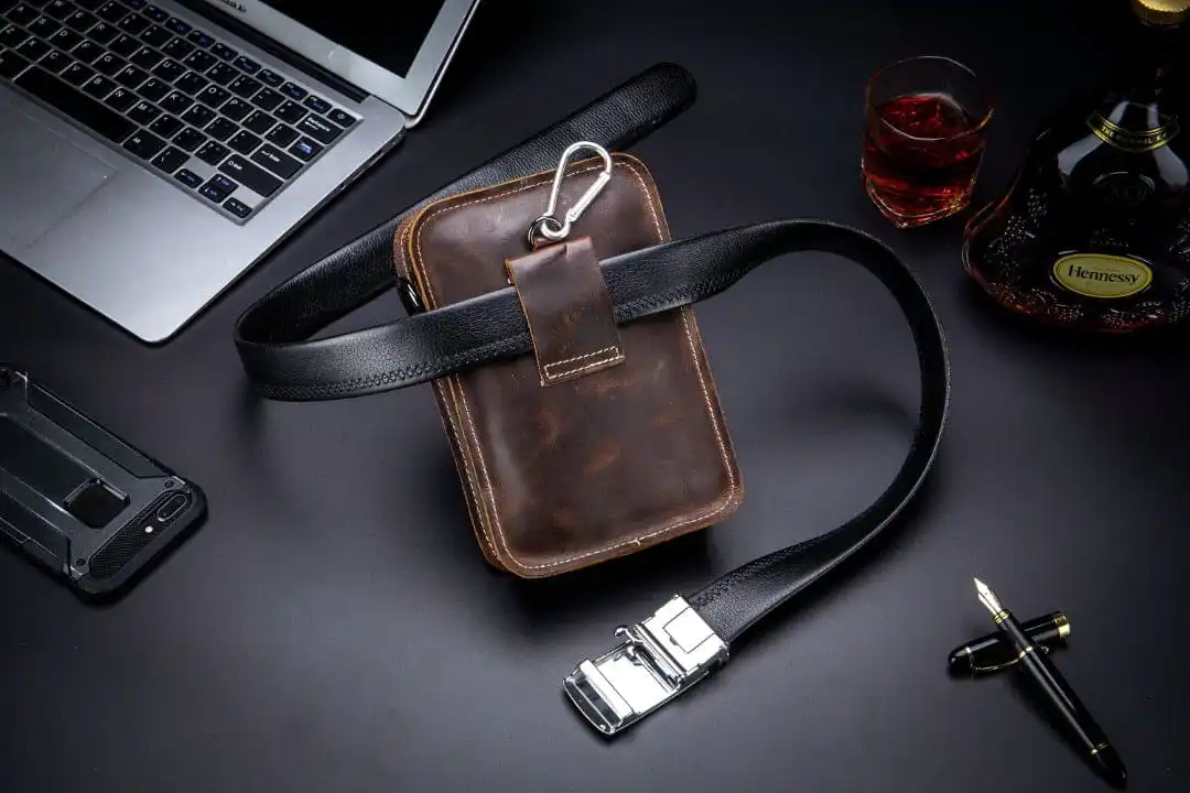 Δερμάτινο τσαντάκι ώμου/Μέσης Bull Captain YB 075 καφέ