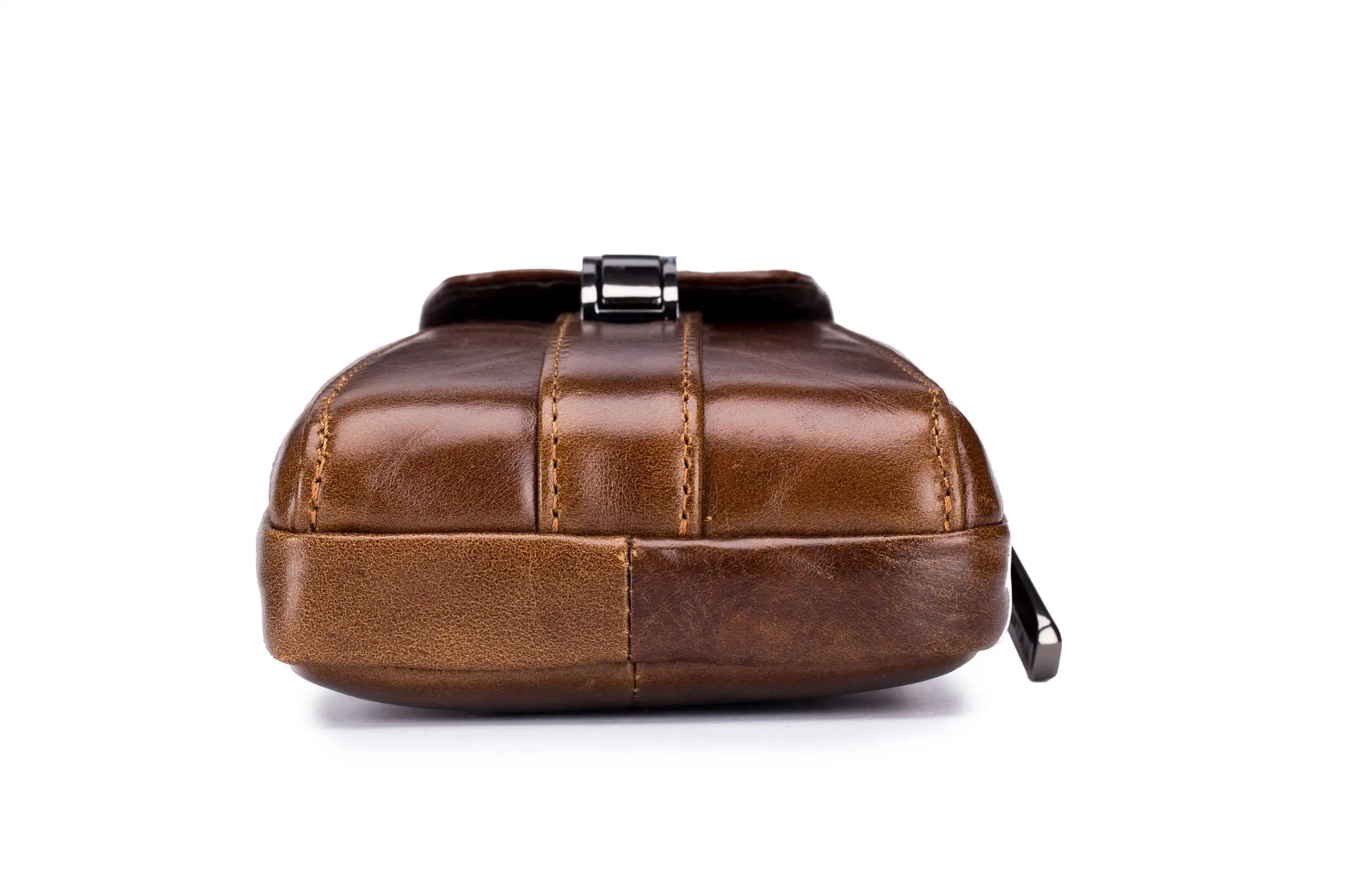 Δερμάτινο τσαντάκι ώμου Bull Captain ΥΒ043V σκούρο καφέ