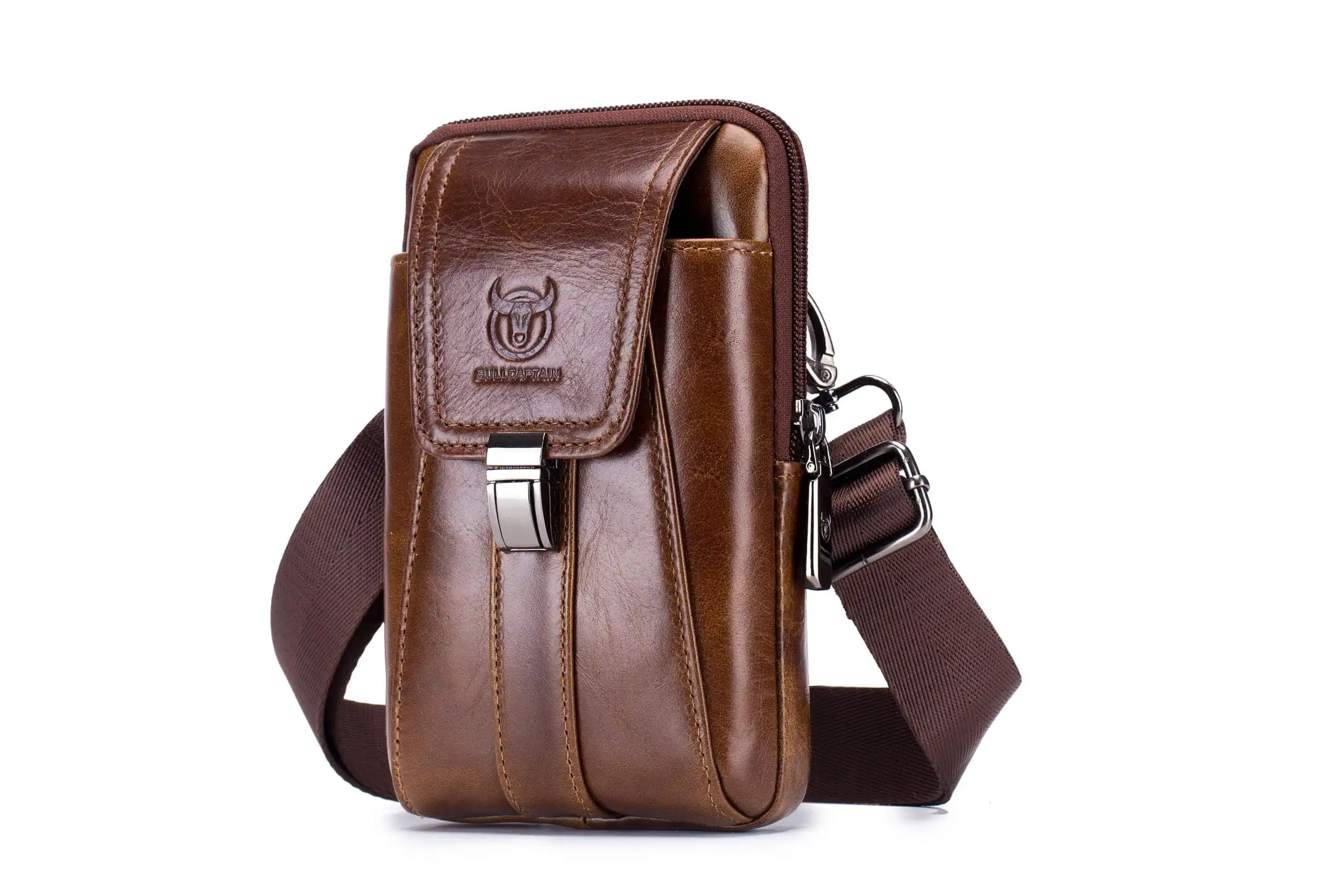 Δερμάτινο τσαντάκι ώμου Bull Captain ΥΒ043V σκούρο καφέ Δερμάτινο τσαντάκι ώμου Bull Captain ΥΒ043V σκούρο καφέ