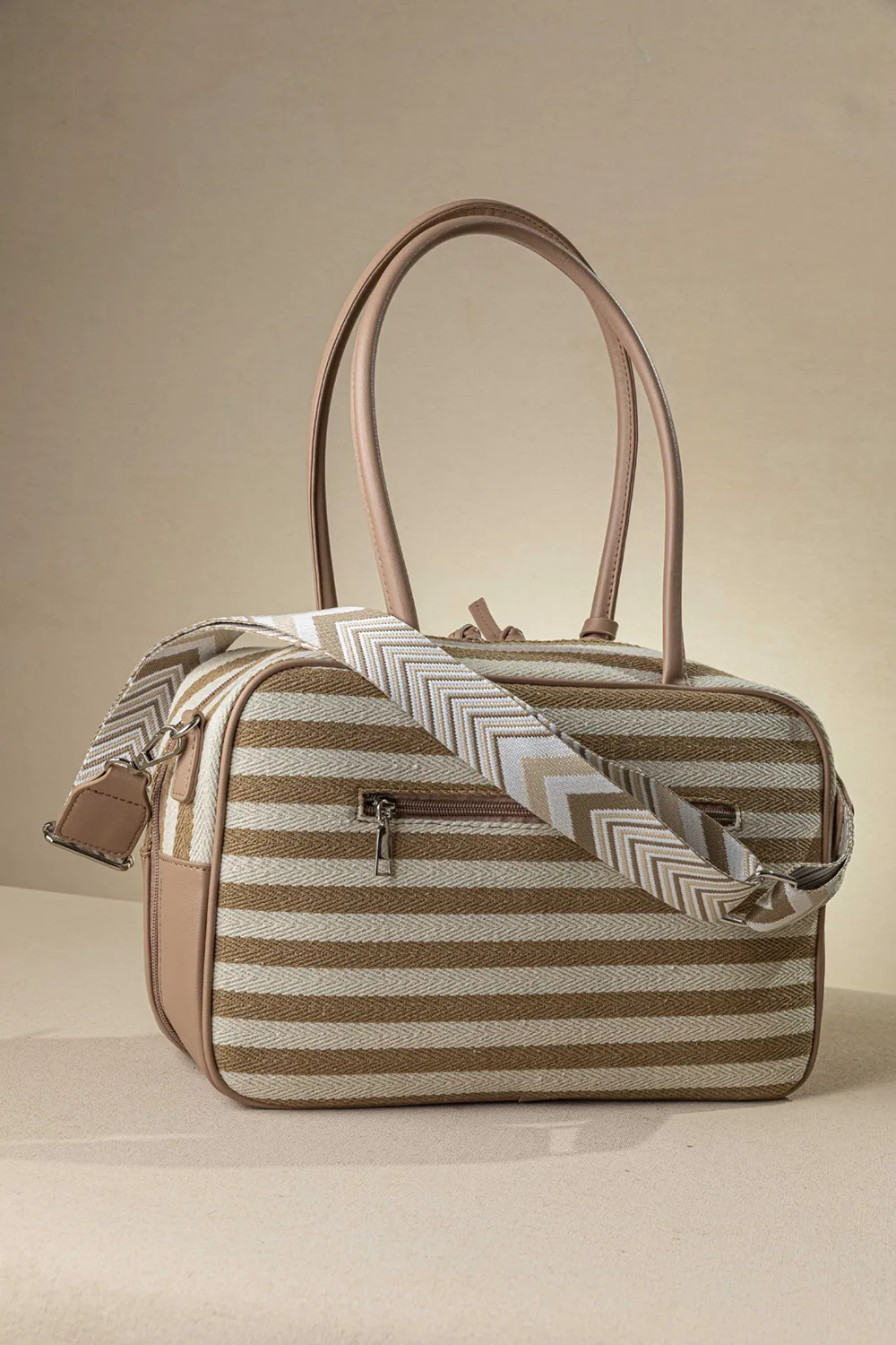 Μακρόστενη τσάντα ώμου και χιαστί από καραβόπανο