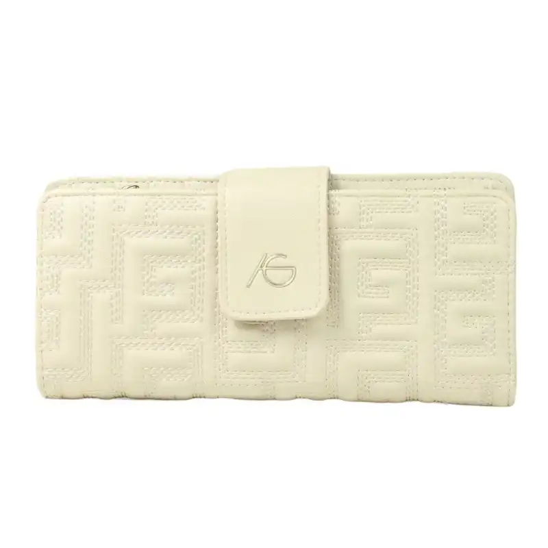 Μπεζ πορτοφόλι μαίανδρος Alcina