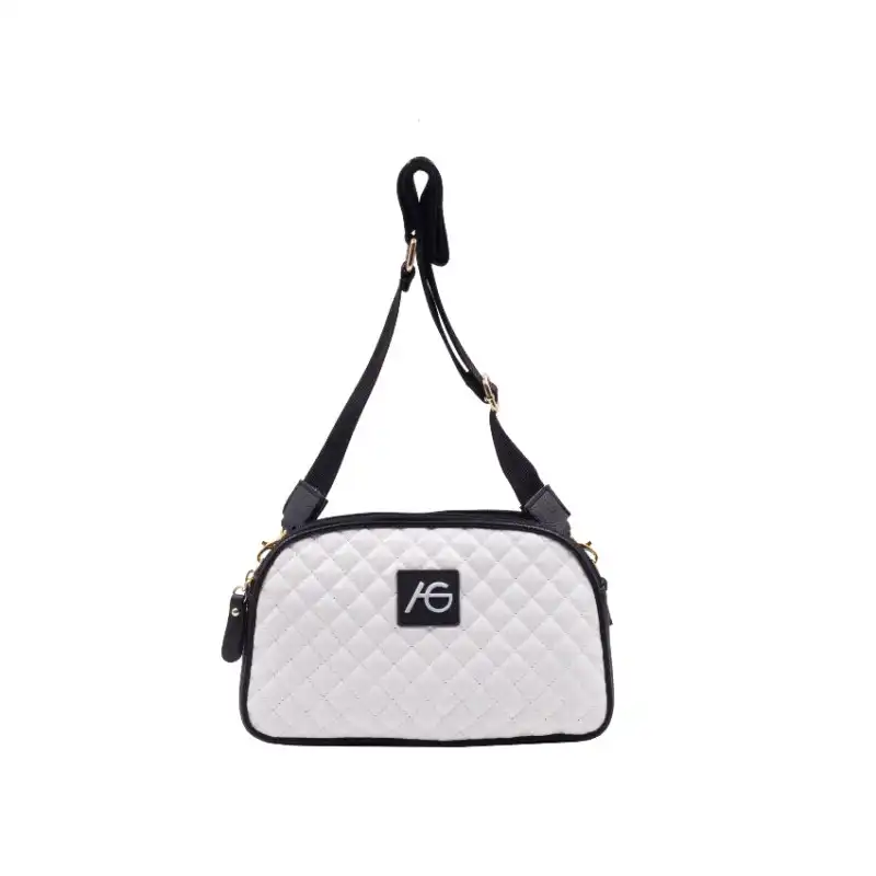 Άσπρη καπιτονέ τσάντα χιαστί Athena Άσπρη καπιτονέ τσάντα χιαστί Athena