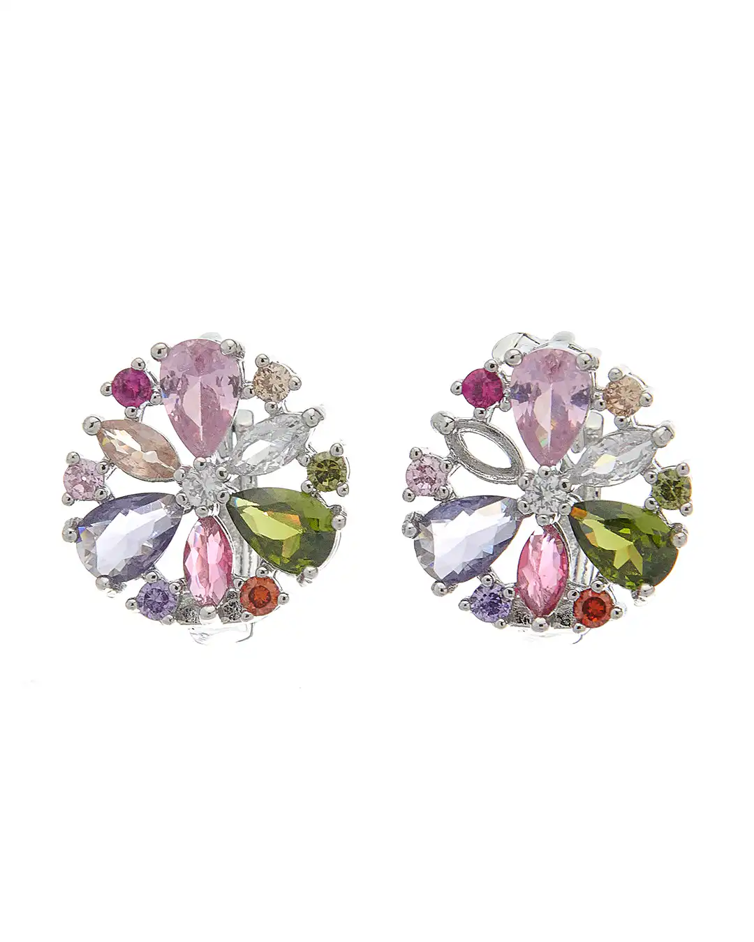 Κρίκος με πέτρες XM-8801-1 – Ασημί