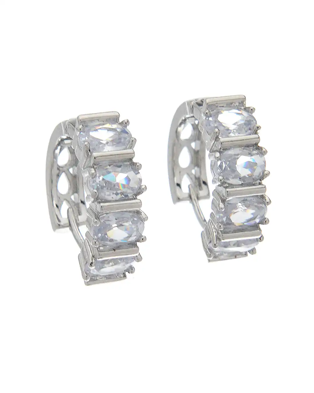 Κρίκος με πέτρες XM-8805-7 – Ασημί