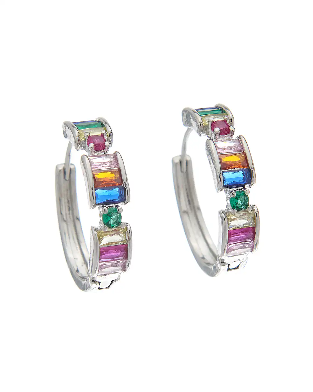 Κρίκος με πέτρες XM-8801-10 – Ασημί