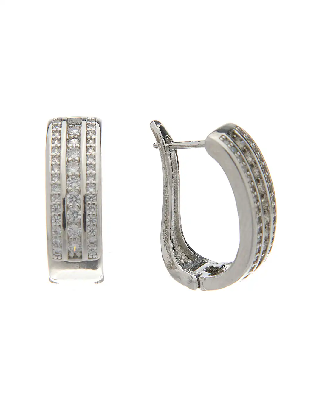 Κρίκος με πέτρες XM-8808-1 – Ασημί