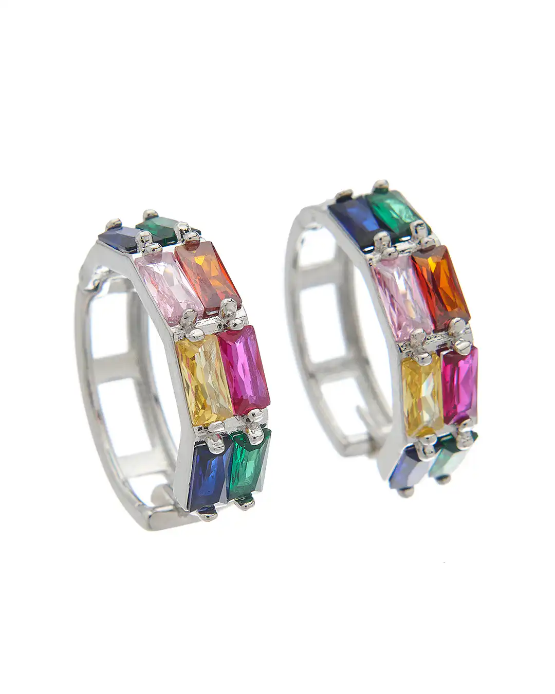 Κρίκος με πέτρες XM-8801-11 – Ασημί