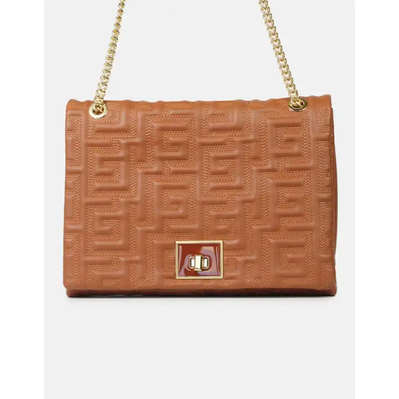 Καφέ τσάντα ώμου Capra (Μεγάλη)