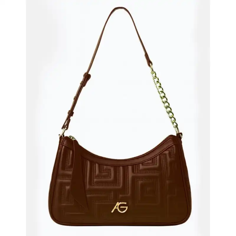 Χειροποίητη τσάντα ώμου καφέ Cissnei