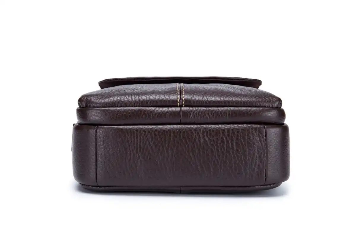 Δερμάτινο τσαντάκι ώμου Bull Captain DJB 07 σκούρο καφέ