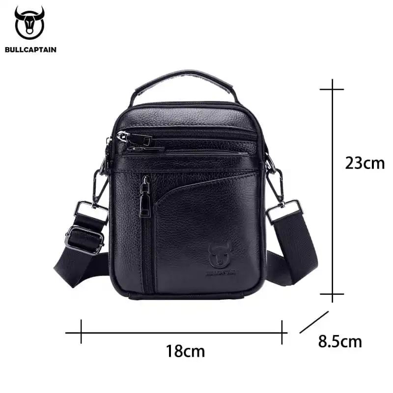 Δερμάτινη τσάντα χιαστί Bull Captain DJB 222 μαύρο