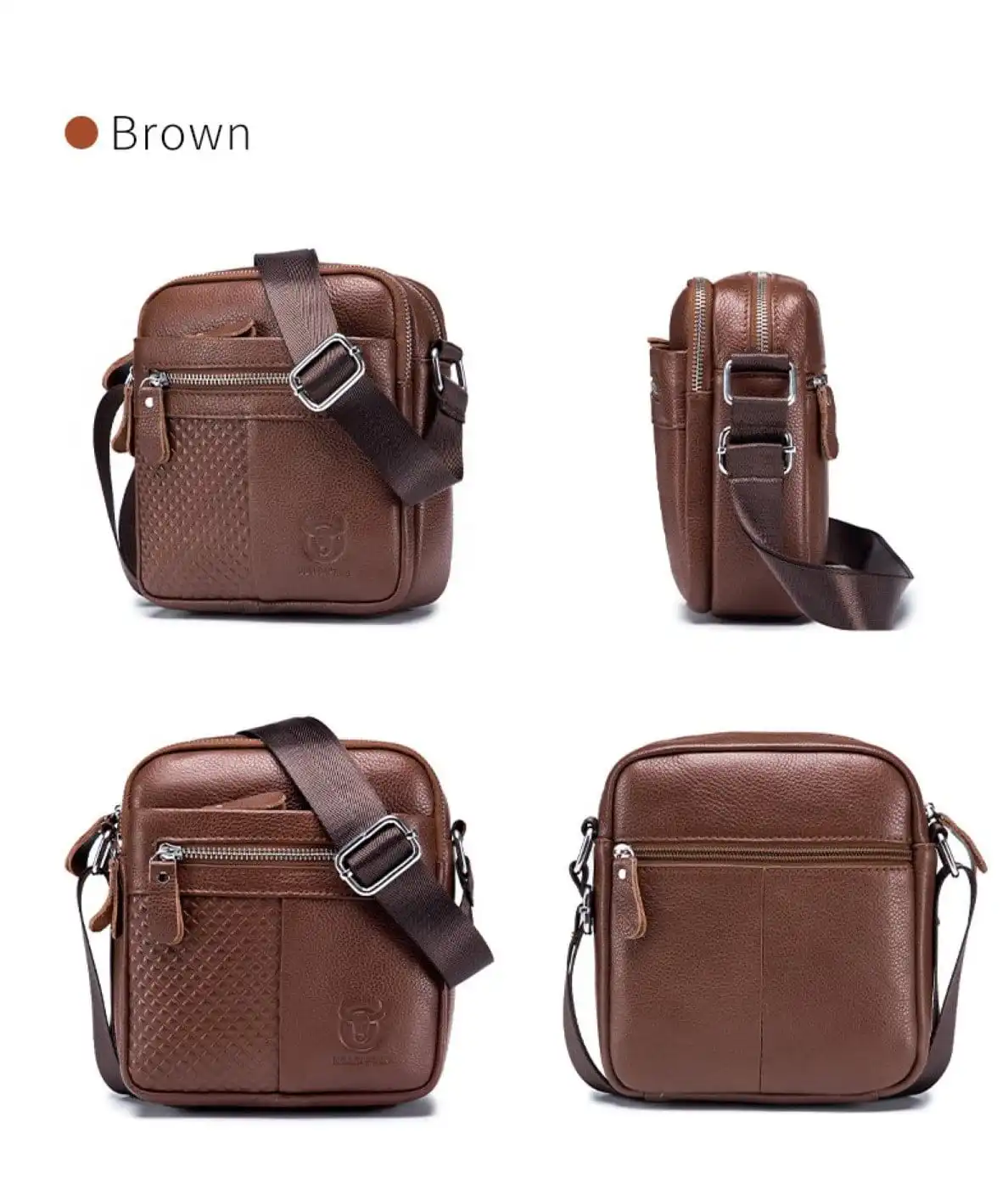 Δερμάτινο τσαντάκι ώμου Bull Captain DJB 010 καφέ