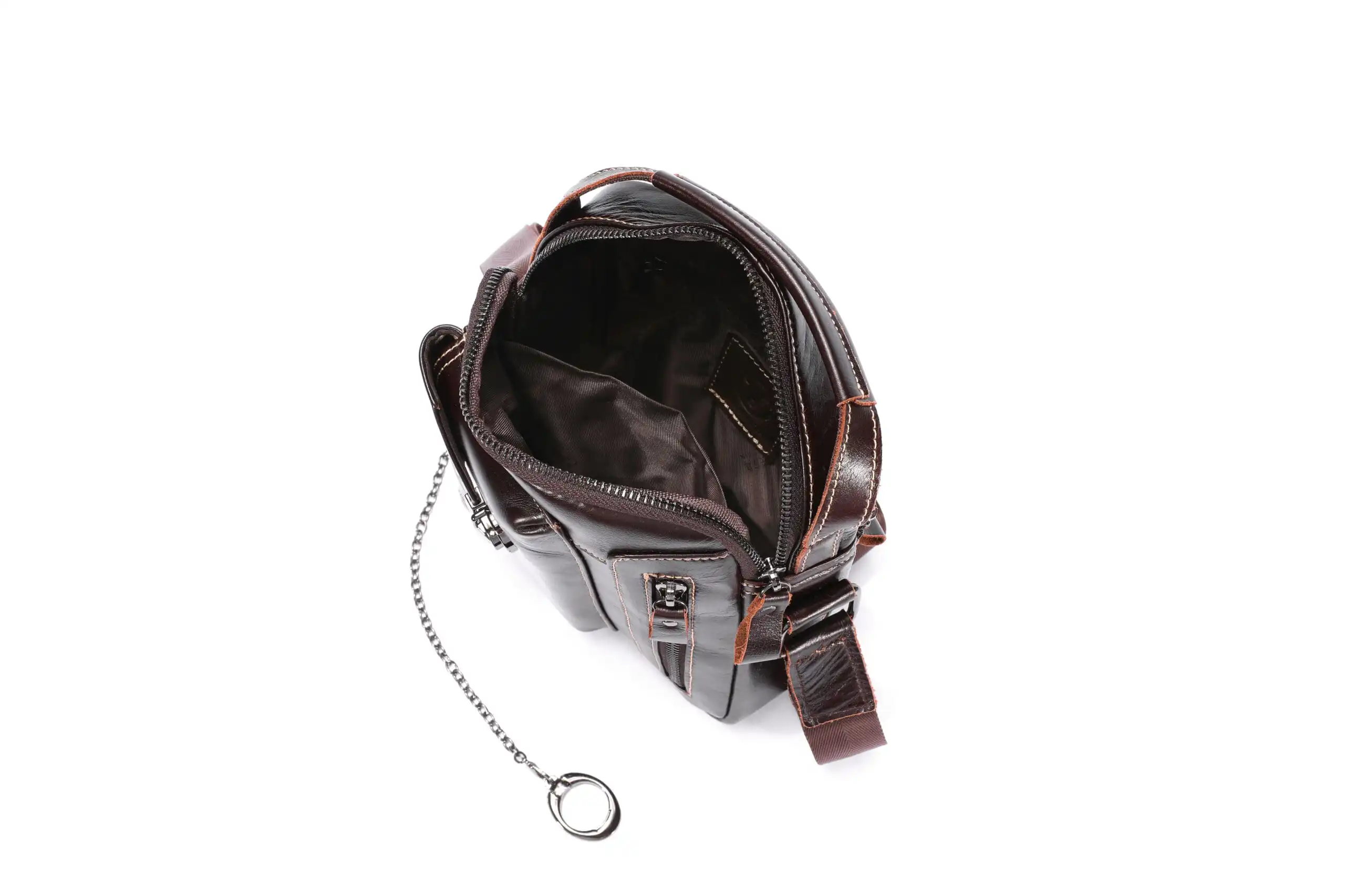 Δερμάτινο τσαντάκι ώμου Bull Captain DJB 039 Σκούρο καφέ