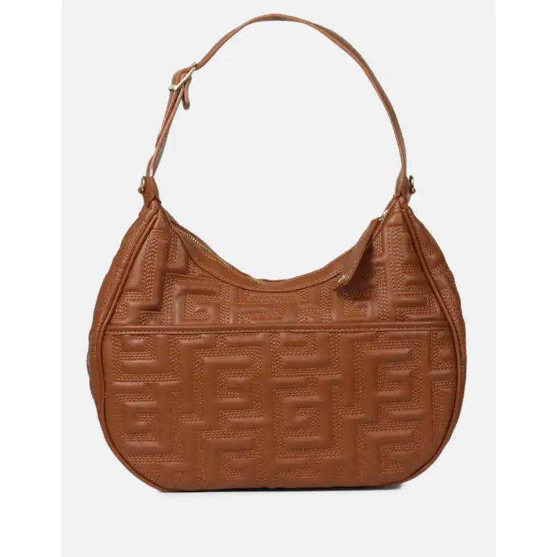 Καφέ τσάντα ώμου Elana (Μεγάλη)