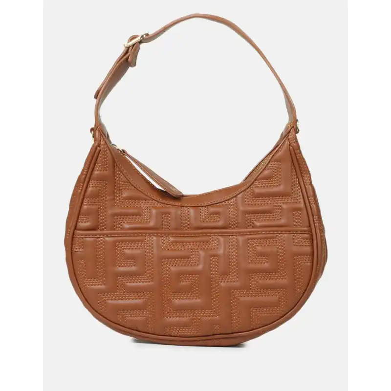 Καφέ τσάντα ώμου Elana (Μικρή)