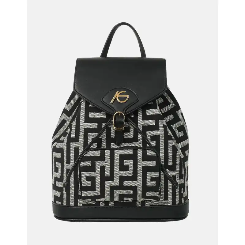 Χειροποίητο σακίδιο πλάτης ασπρόμαυρο Elena Χειροποίητο σακίδιο πλάτης ασπρόμαυρο Elena