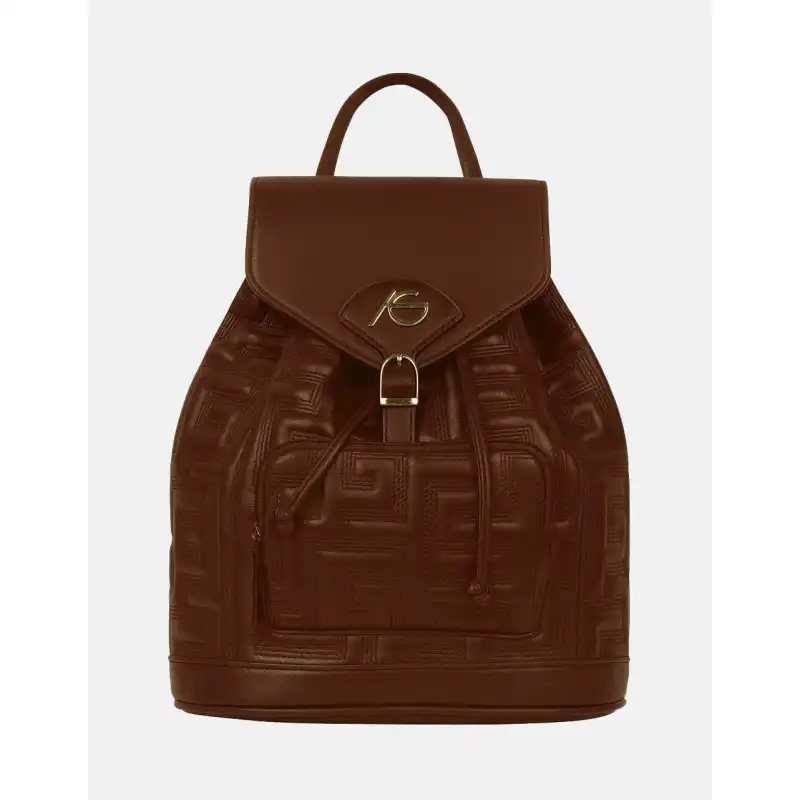 Χειροποίητο σακίδιο πλάτης καφέ Elena Χειροποίητο σακίδιο πλάτης καφέ Elena