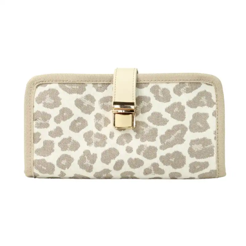 Μπεζ λεοπάρ Πορτοφόλι Ismene