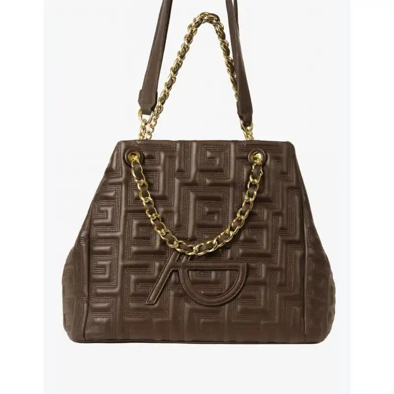 Χειροποίητη τσάντα ώμου καφέ Izayoi Χειροποίητη τσάντα ώμου καφέ Izayoi