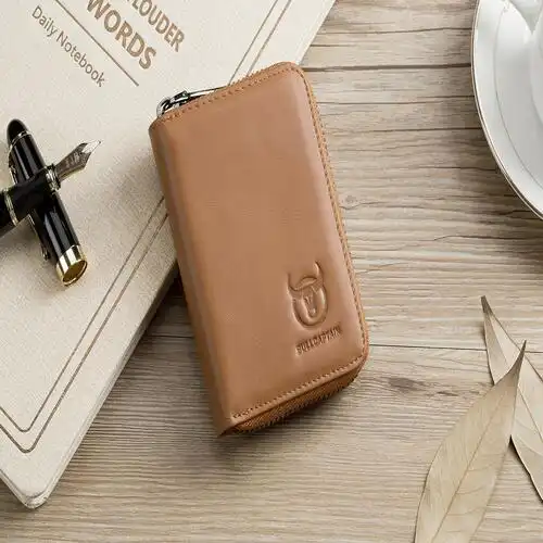 Δερμάτινο πορτοφόλι καρτοθήκη Bull Captain KB05 καφέ ανοιχτό