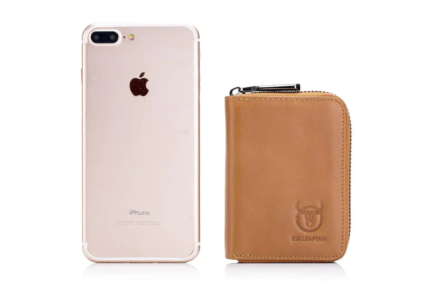 Δερμάτινο πορτοφόλι καρτοθήκη Bull Captain KB05 καφέ ανοιχτό