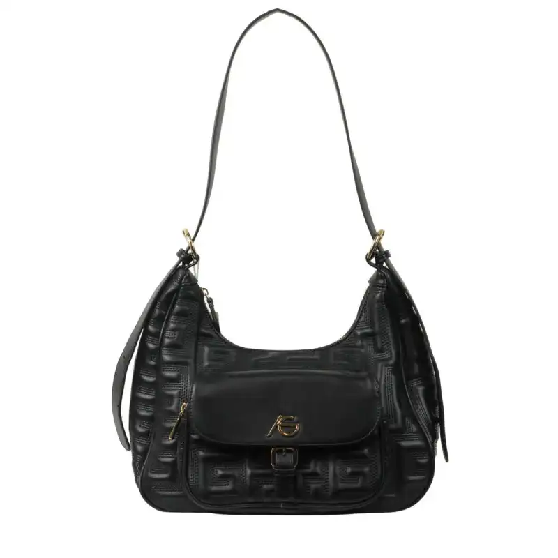 Χειροποίητη τσάντα ώμου καφέ Krile Χειροποίητη τσάντα ώμου καφέ Krile