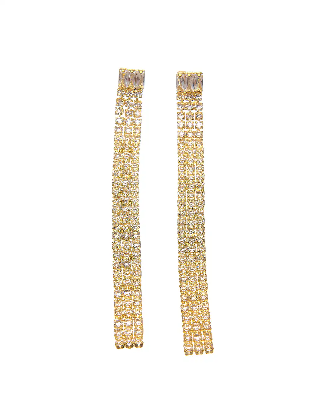 Κρεμαστά σκουλαρίκια με πέτρες lyod 7-1-1 – Χρυσό