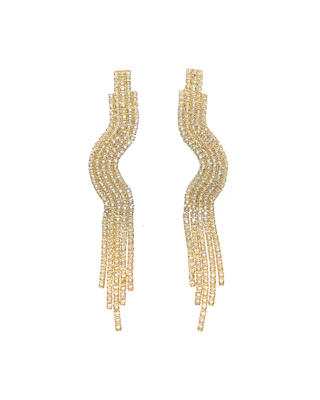 Κρεμαστά σκουλαρίκια με πέτρες lyod 3-2 – Χρυσό