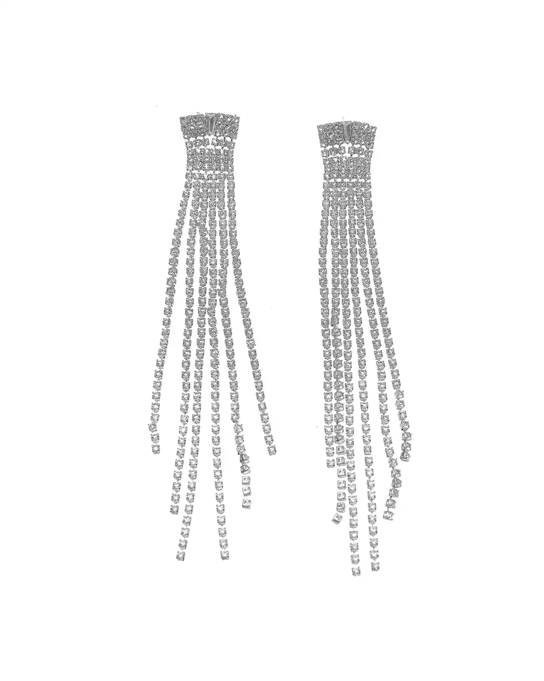 Κρεμαστά σκουλαρίκια με πέτρες lyod 4-11-1 – Ασημί