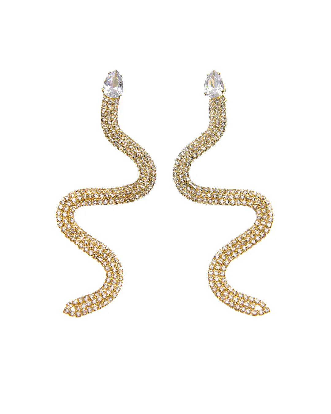 Κρεμαστά σκουλαρίκια με πέτρες lyod 4-12-1 – Χρυσό