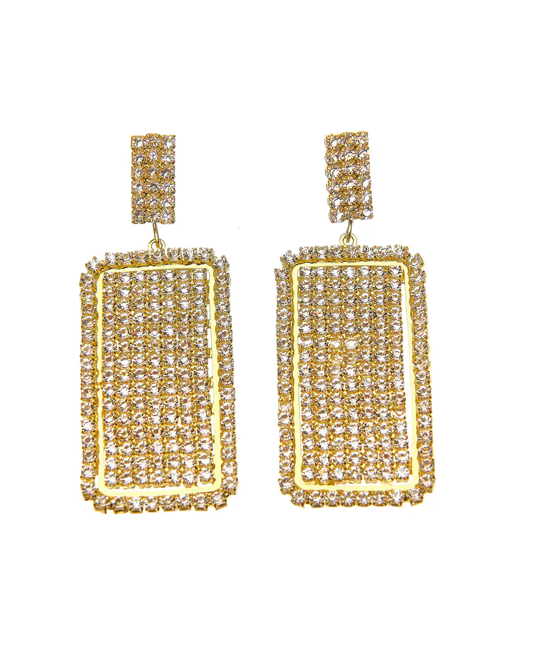 Κρεμαστά σκουλαρίκια με πέτρες lyod 4-13-1 – Χρυσό