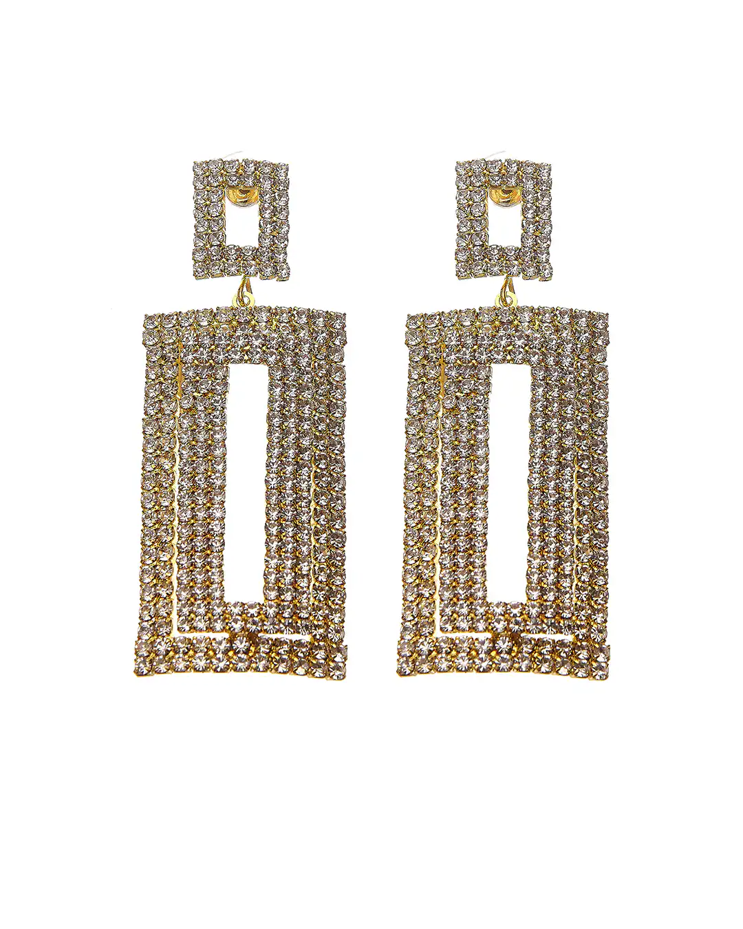 Κρεμαστά σκουλαρίκια με πέτρες lyod 4-15-4 – Χρυσό